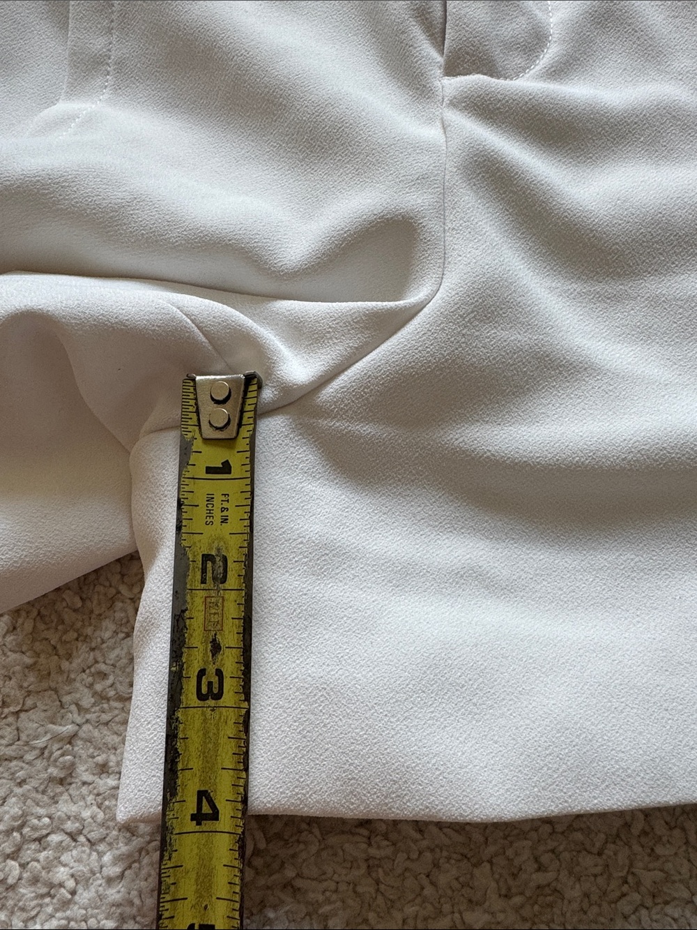Zara White High-Waist Tailored Shorts - Picture 8 of 8